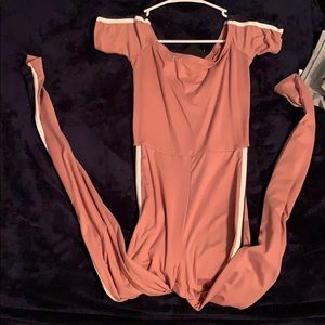 Light pink fashion nova jumpsuit